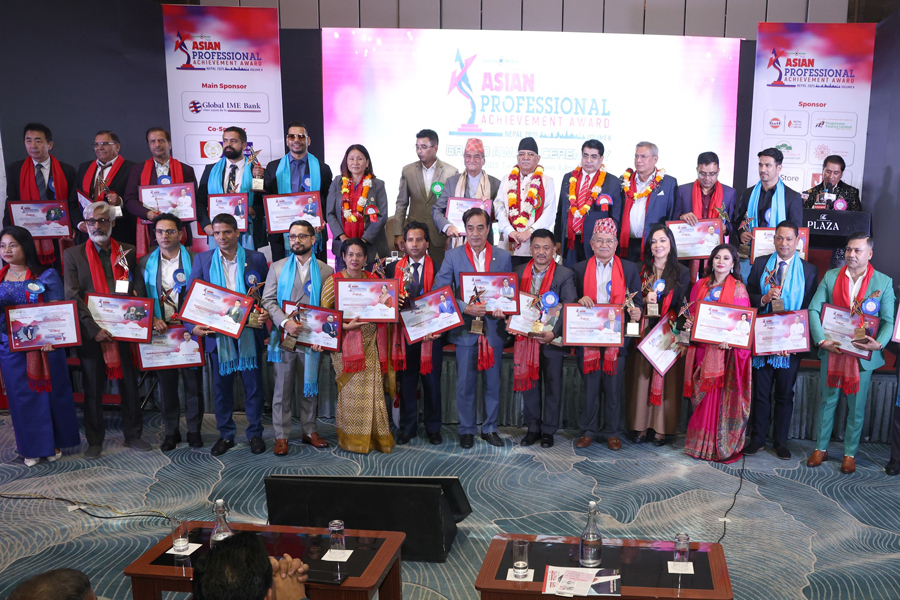 एसियन प्रोफेसनल अचिभमेन्ट अवार्डबाट ७ बिदेशी सहित २८ जना सम्मानित